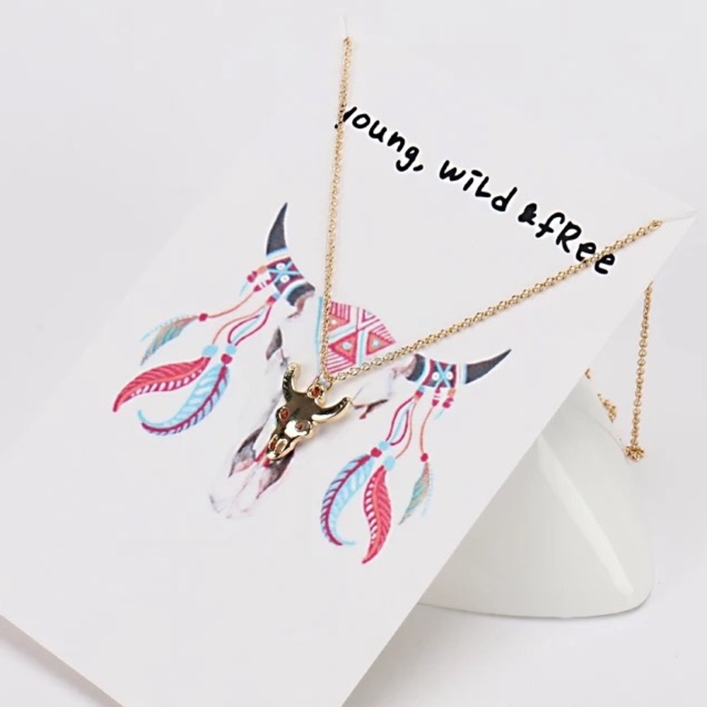Longhorn Skeleton Necklace